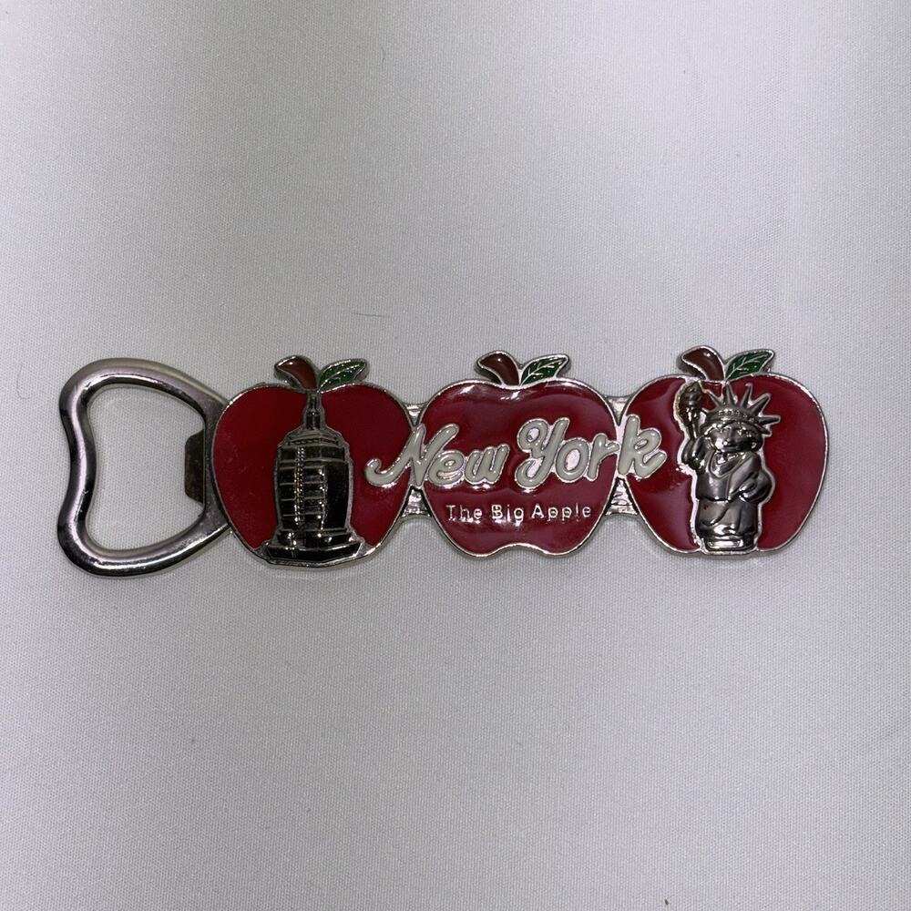 New York The Big Apple Bottle Opener Refrigerator Magnet